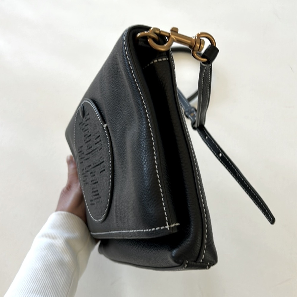 Tory Burch Perforated Logo Fold Over Crossbody Bag - Picture 11 of 15